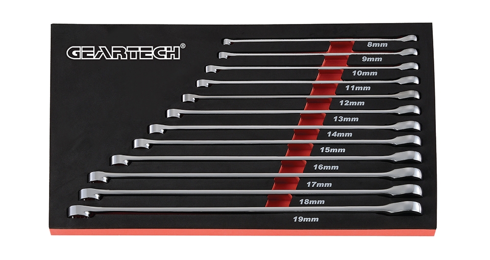 L-TYPE GEARTECH&#174; EXTRA LONG DOUBLE BOX WRENCH SET IN EVA TRAY