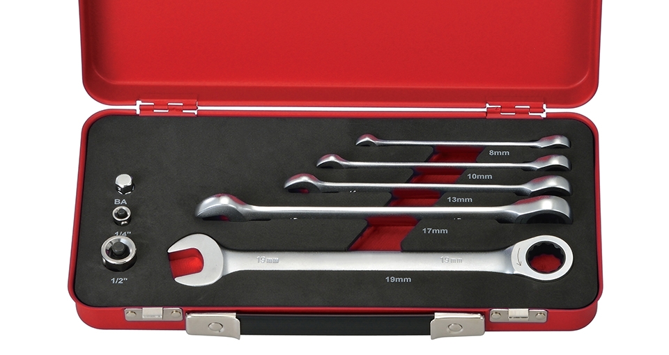 GEARTECH® COMBINATION WRENCH SET IN METAL CASE 22716