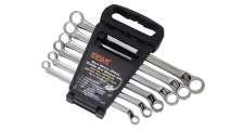 GERMAN-TYPE 75° OFFSET DOUBLE BOX WRENCH SET IN PP RACK