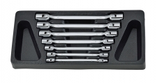 DOUBLE FLEXIBLE SOCKET WRENCH SET IN PS TRAY