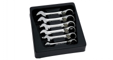 REVERSIBLE GEARTECH&#174; STUBBY COMBINATION WRENCH SET IN PS TRAY