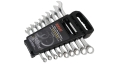 GERMAN-TYPE 70° OFFSET COMBINATION WRENCH SET IN PP RACK