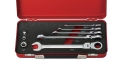 FLEX HEAD GEARTECH® COMBINATION WRENCH SET IN METAL CASE
