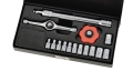 15PCS 1-4INCH DR SOCKET SET IN METAL CASE