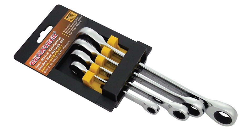 GEARTECH® DOUBLE BOX WRENCH SET IN ABS HOLDER