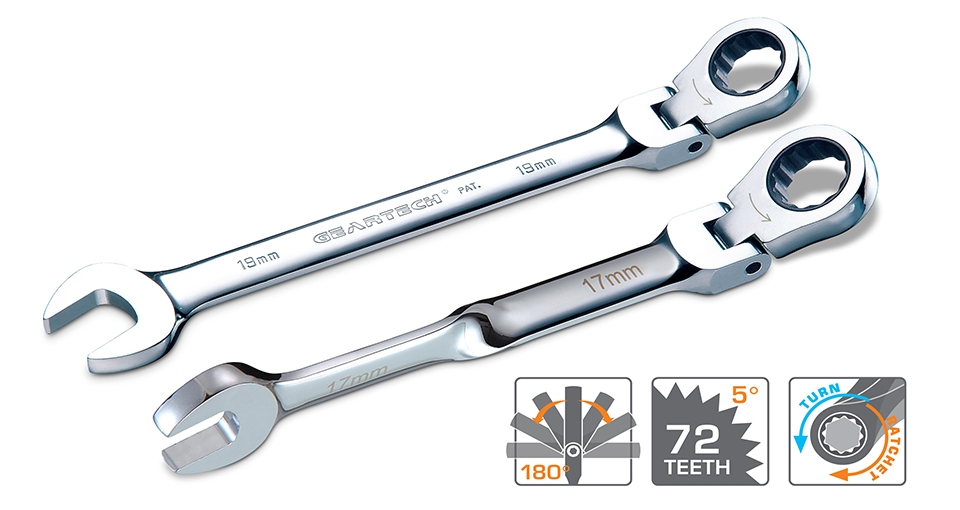 FLEX HEAD GEARTECH&#174; COMBINATION WRENCHES