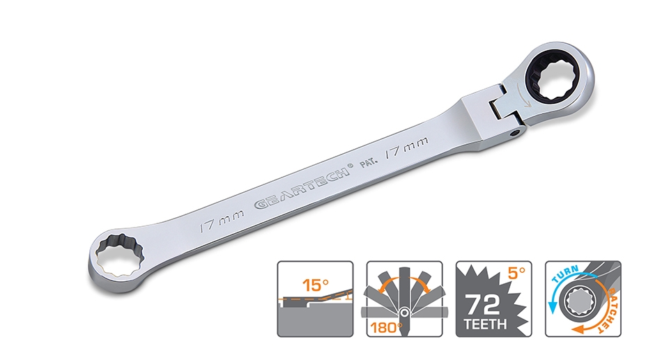 H-TYPE FLEX HEAD GEARTECH&#174; DOUBLE BOX WRENCHES
