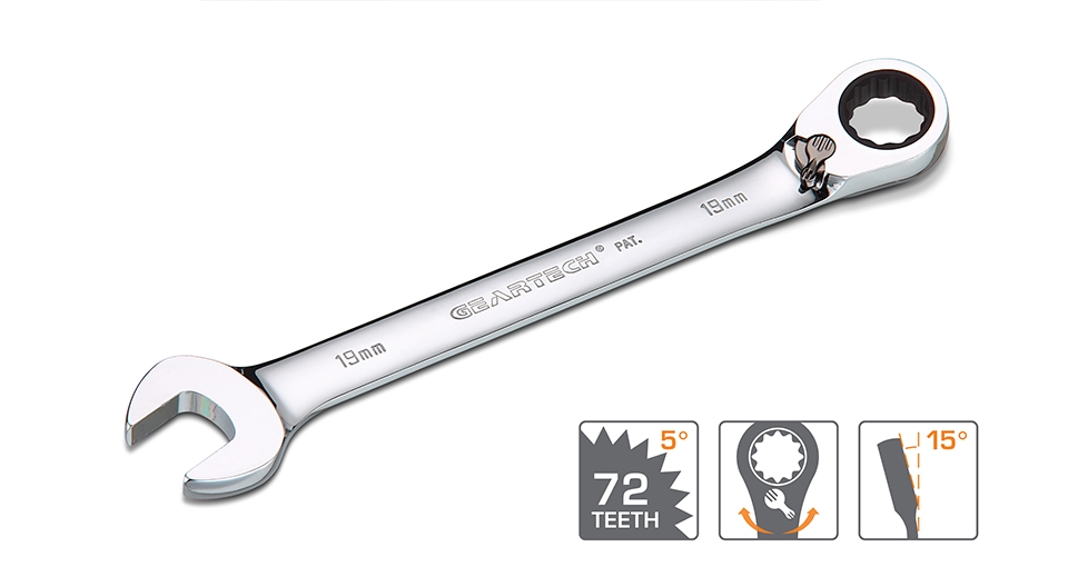 REVERSIBLE GEARTECH&#174; COMBINATION WRENCHES