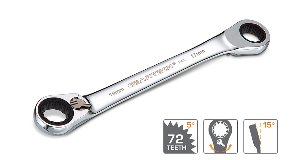 REVERSIBLE GEARTECH® DOUBLE BOX WRENCHES