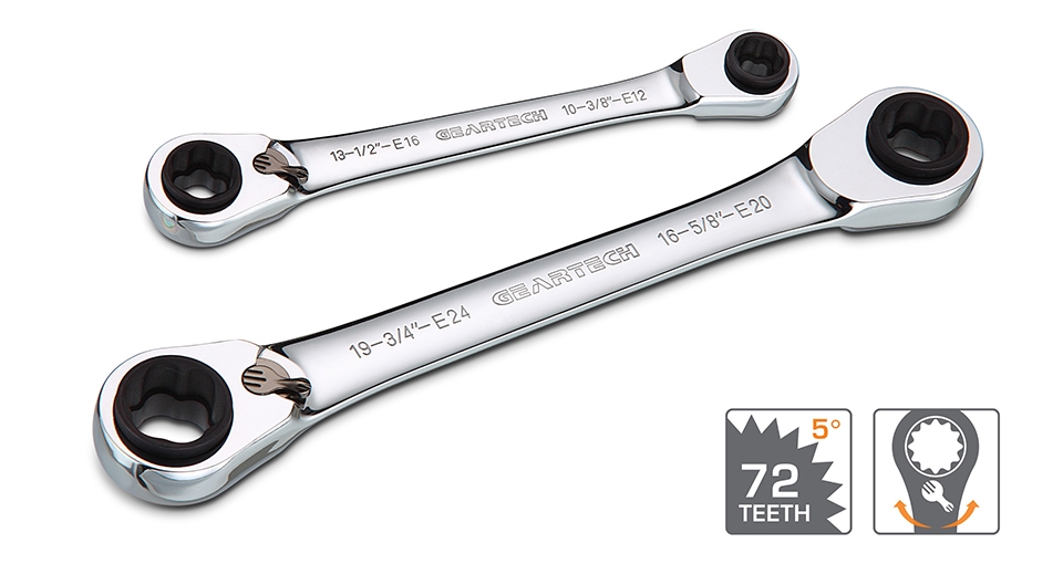 12-IN-1 REVERSIBLE GEARTECH&#174; DOUBLE BOX WRENCHES