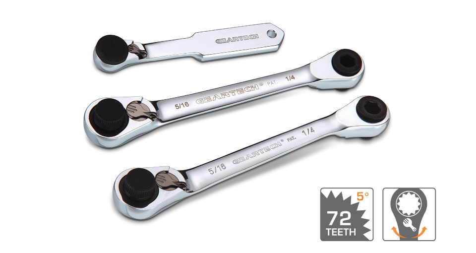REVERSIBLE GEARTECH® BIT DRIVER WRENCHES