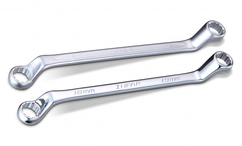 GERMAN-TYPE 75° OFFSET DOUBLE BOX WRENCHES