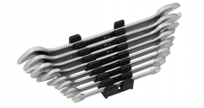 GERMAN-TYPE DOUBLE OPEN WRENCH SET IN PP RACK