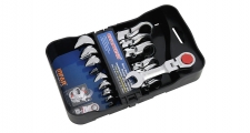FLEX HEAD GEARTECH&#174; STUBBY COMBINATION WRENCH SET IN PP TRAY
