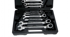 REVERSIBLE GEARTECH® COMBINATION WRENCH SET IN BLOW MOULD CASE