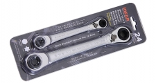12-IN-1 REVERSIBLE GEARTECH® DOUBLE BOX WRENCH SET IN PVC SINGLE BLISTER