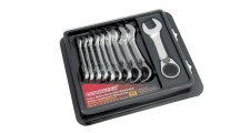 REVERSIBLE GEARTECH® STUBBY COMBINATION WRENCH SET IN PVC DOUBLE BLISTER